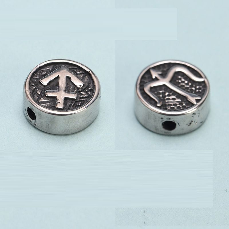 Zodiac Sign Silver Color Spacer Finding for DIY Jewelry Making 10Pcs Set 10x10mm