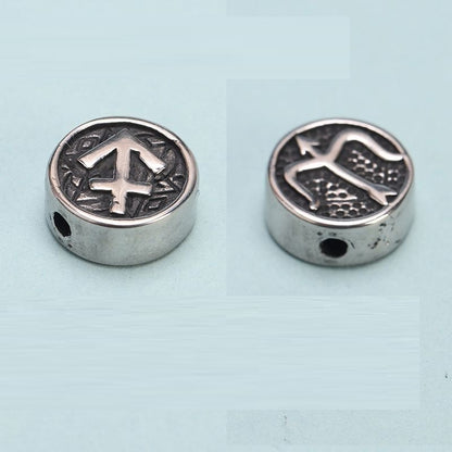 Zodiac Sign Silver Color Spacer Finding for DIY Jewelry Making 10Pcs Set 10x10mm