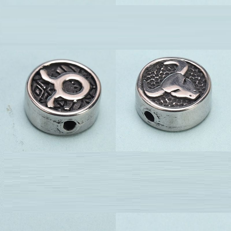 Zodiac Sign Silver Color Spacer Finding for DIY Jewelry Making 10Pcs Set 10x10mm