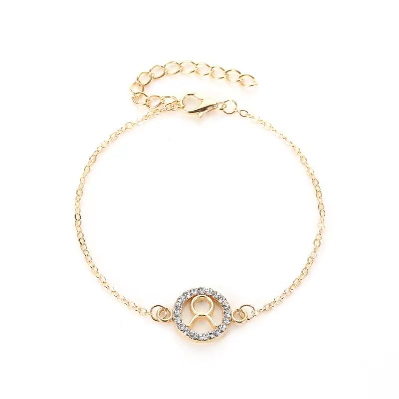 Zodiac Signs CZ Gold Color Bracelets for Everyday Wear