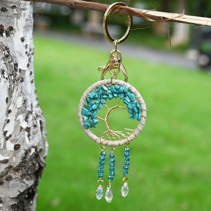 Dream Catcher Life Tree Healing Keychains
