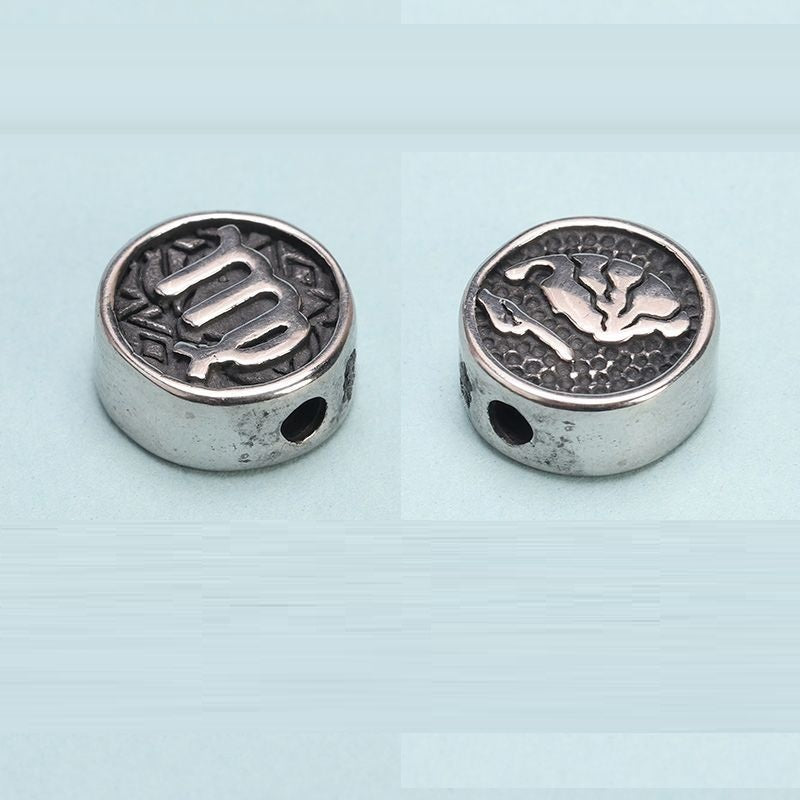 Zodiac Sign Silver Color Spacer Finding for DIY Jewelry Making 10Pcs Set 10x10mm